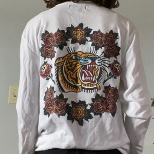 Pacsun Graphic Tiger Skull Long Sleeve